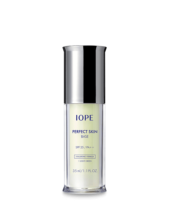 IOPE MAKEUP PERFECT SKIN BASE SPF 25 PA++
 1 LIGHT GREEN - brighter skin tone, cleaner skin texture