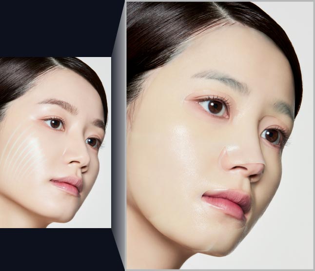 레티놀 세럼 인 겔 마스크와 브랜드 보유 초음파 홈 디바이스 탄력 개선 효과 비교