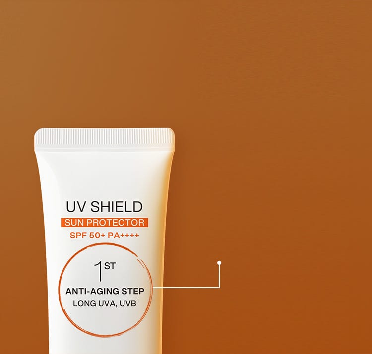 아이오페 UV 쉴드 선 프로텍터 SPF 50+ PA++++ 퍼스트 안티 에이징 스텝 롱 UVA, UVB제품