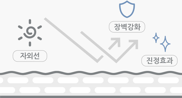 진정효과와 수분 장벽 강화 기능